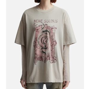 Acne Studios Long Sleeve Graphic Tee Snake Print